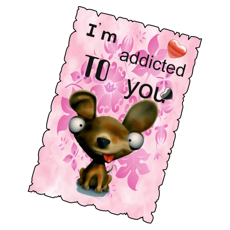 Mgs084-magnet frigider-i m addicted to you..